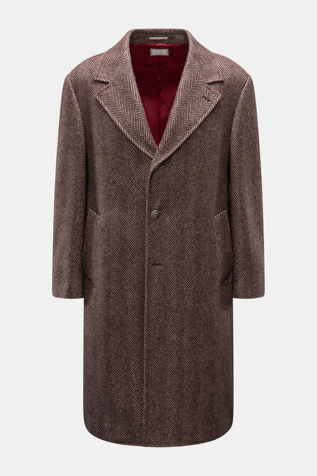 Brunello Cucinelli Coat - grey brown patterned