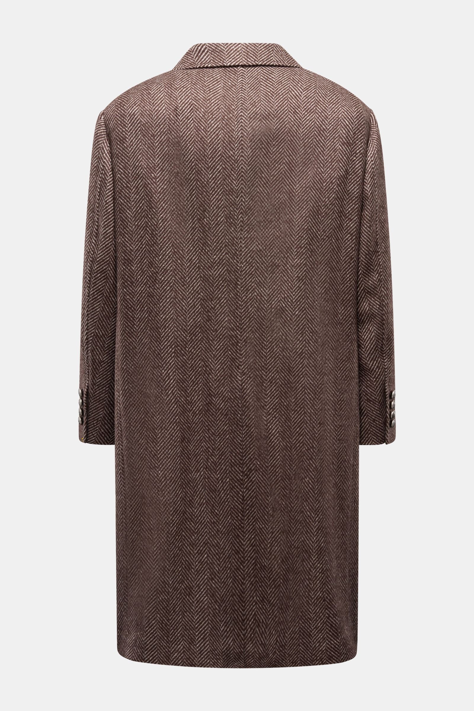 Brunello Cucinelli Coat - grey brown patterned