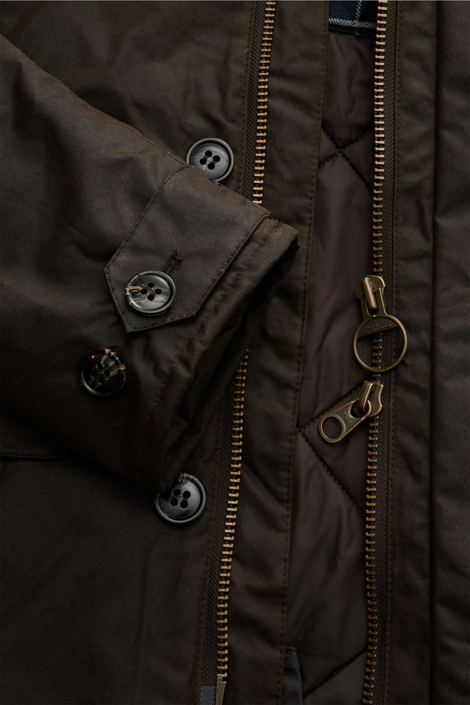 Barbour Waxed parka 'Beaudale' - khaki