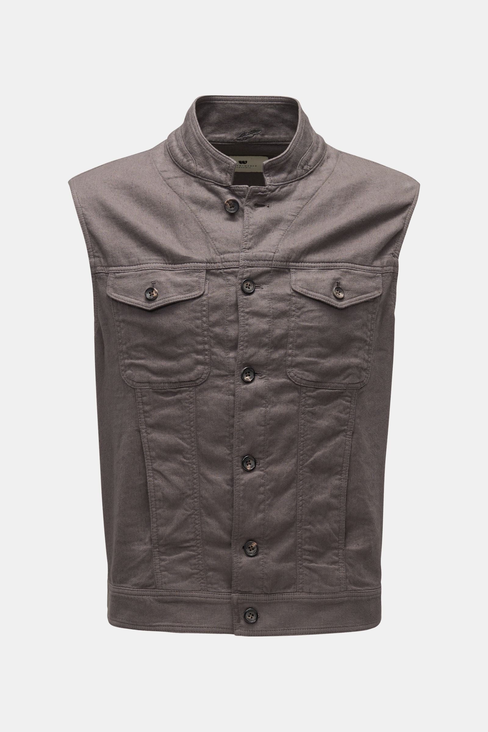 Weber+Weber Waistcoat 'Military Drill Vest' - grey