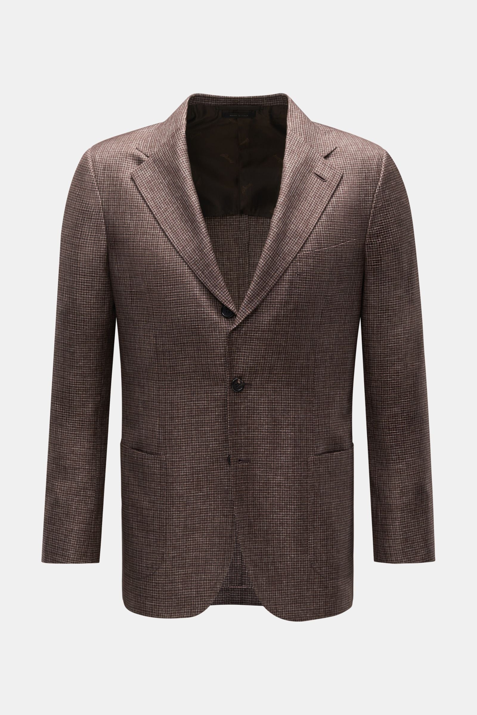 Brioni Smart-casual jacket 'Amalfi' dark brown/grey-brown - brown checked