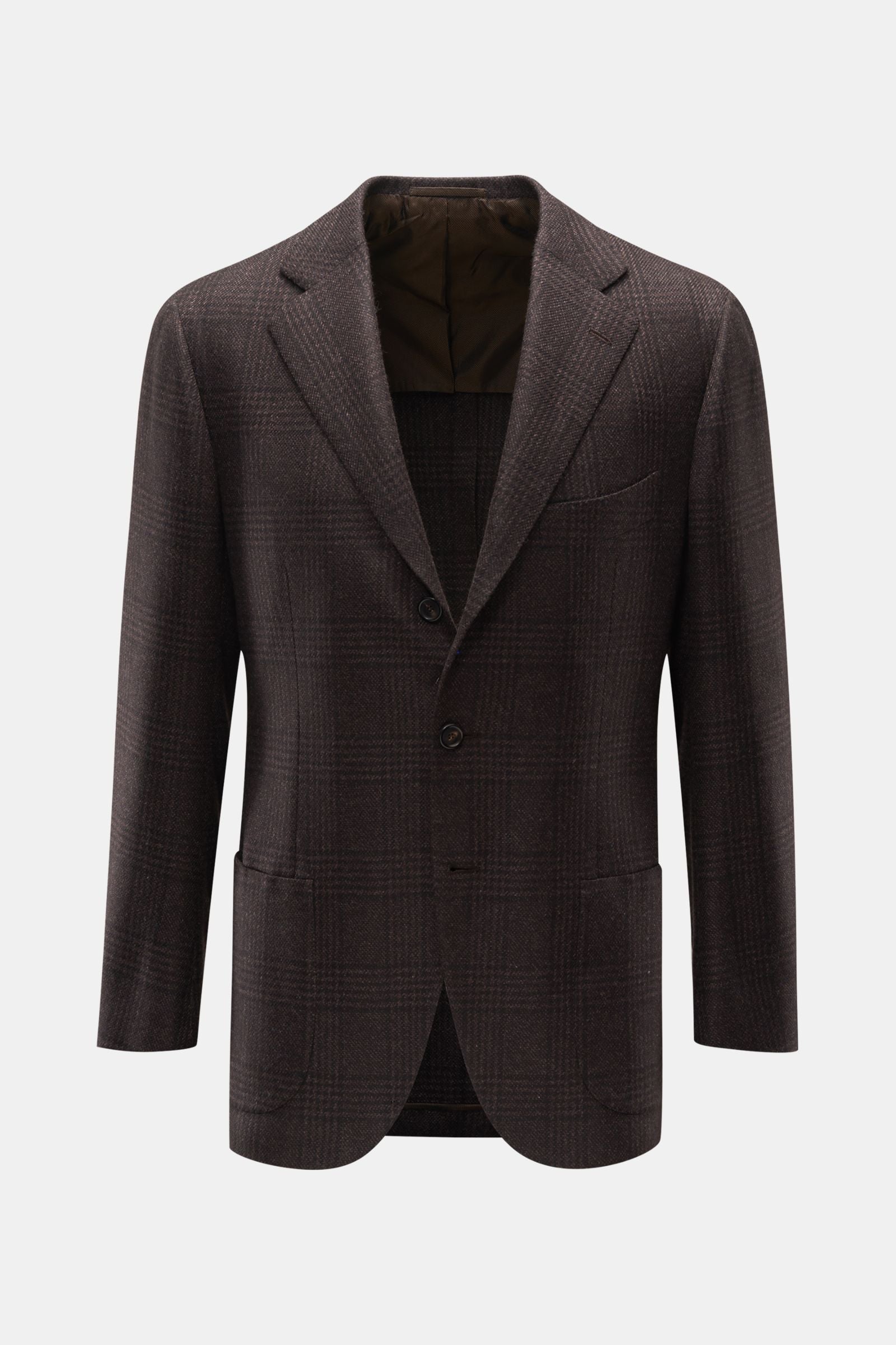 Cesare Attolini Cashmere smart-casual jacket - brown checked