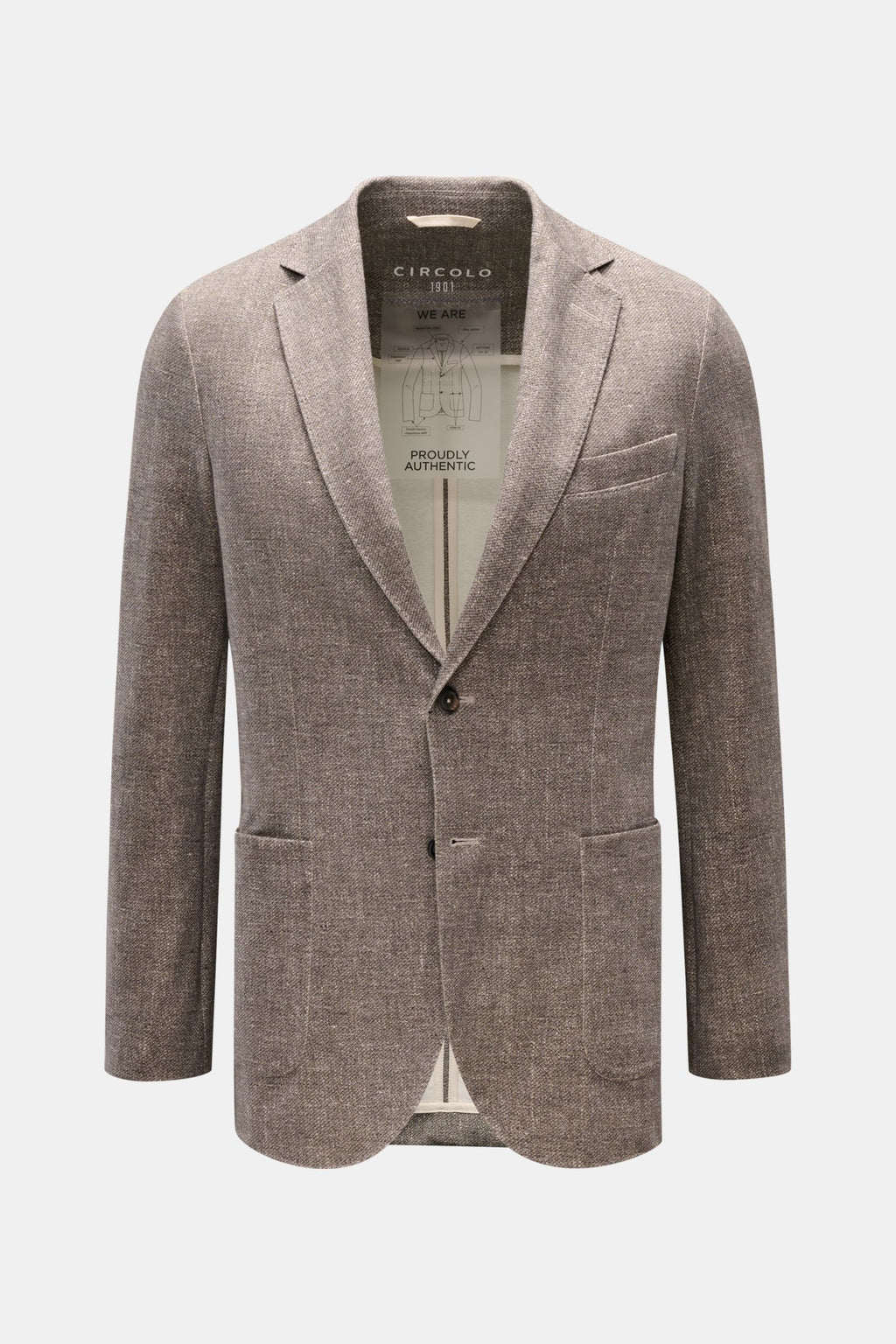 Circolo 1901 Jersey smart-casual jacket - taupe melange