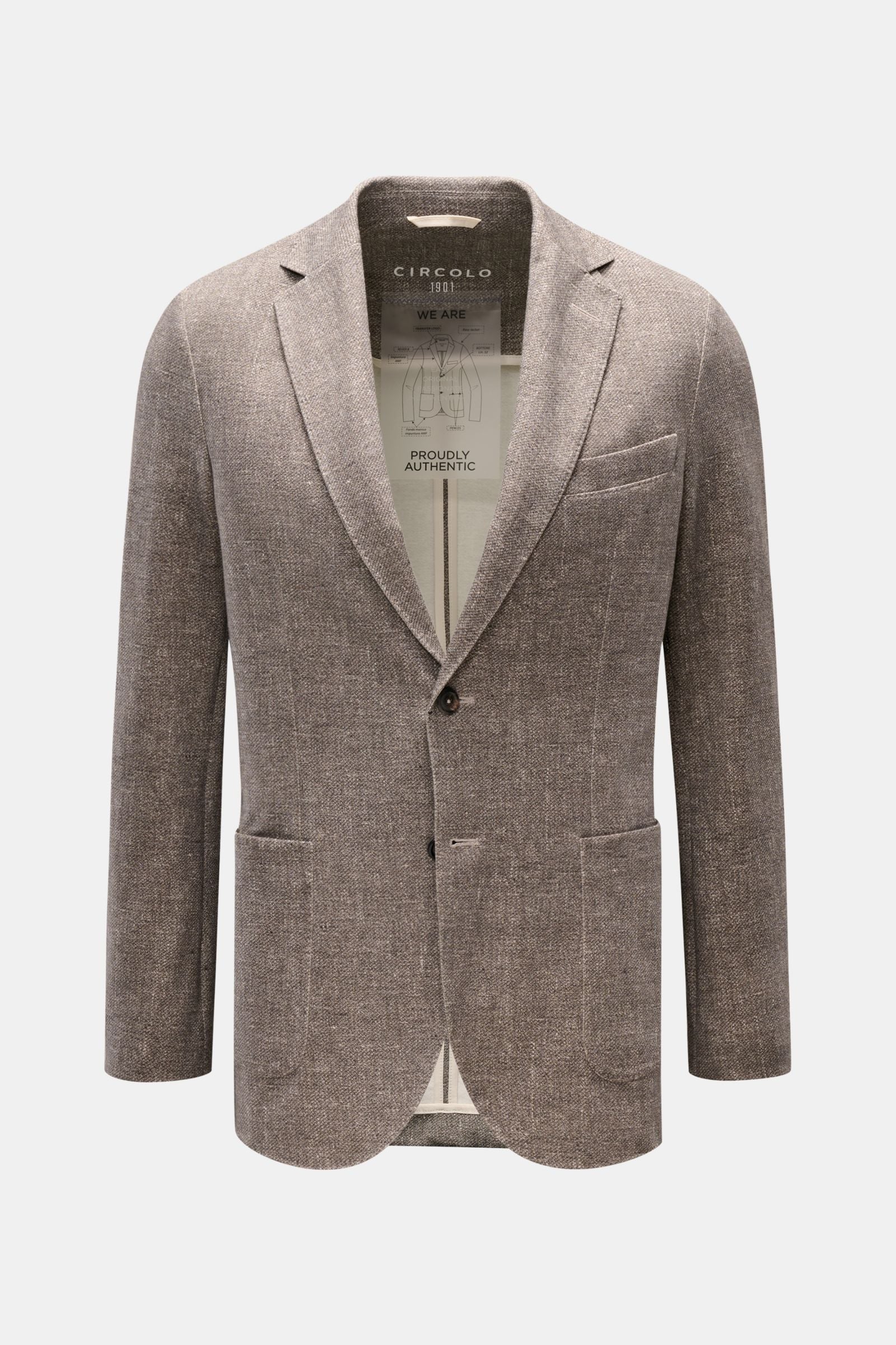 Circolo 1901 Jersey smart-casual jacket - taupe melange