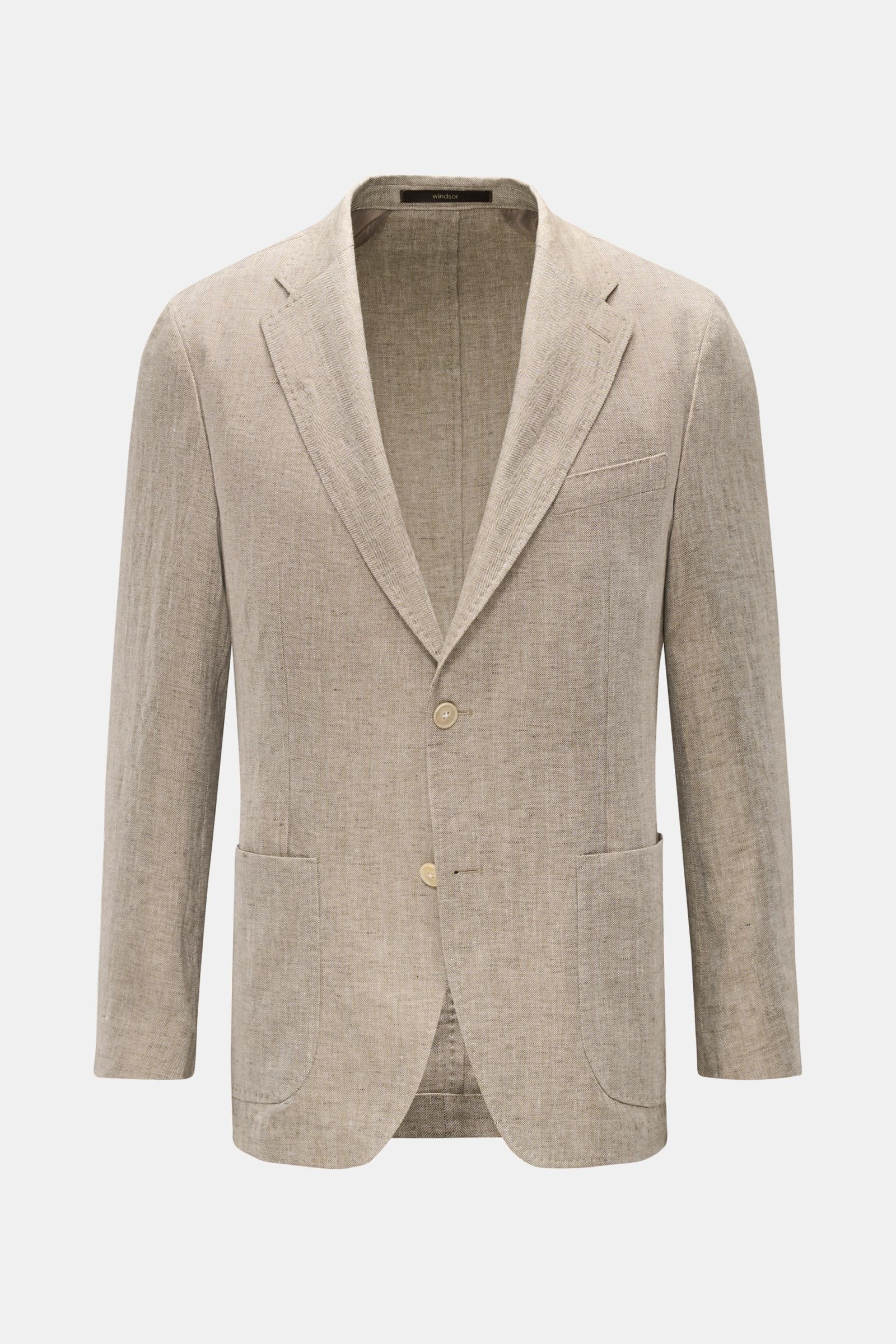 Windsor Linen jacket 'Giro' - beige patterned