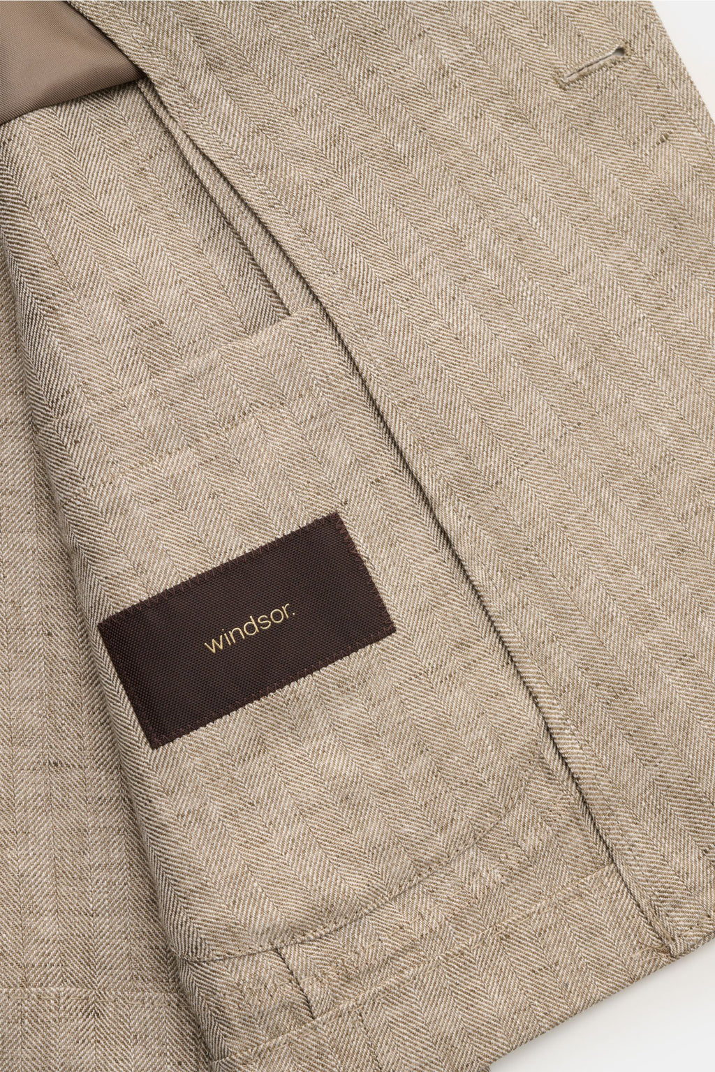 Windsor Linen jacket 'Giro' - beige patterned