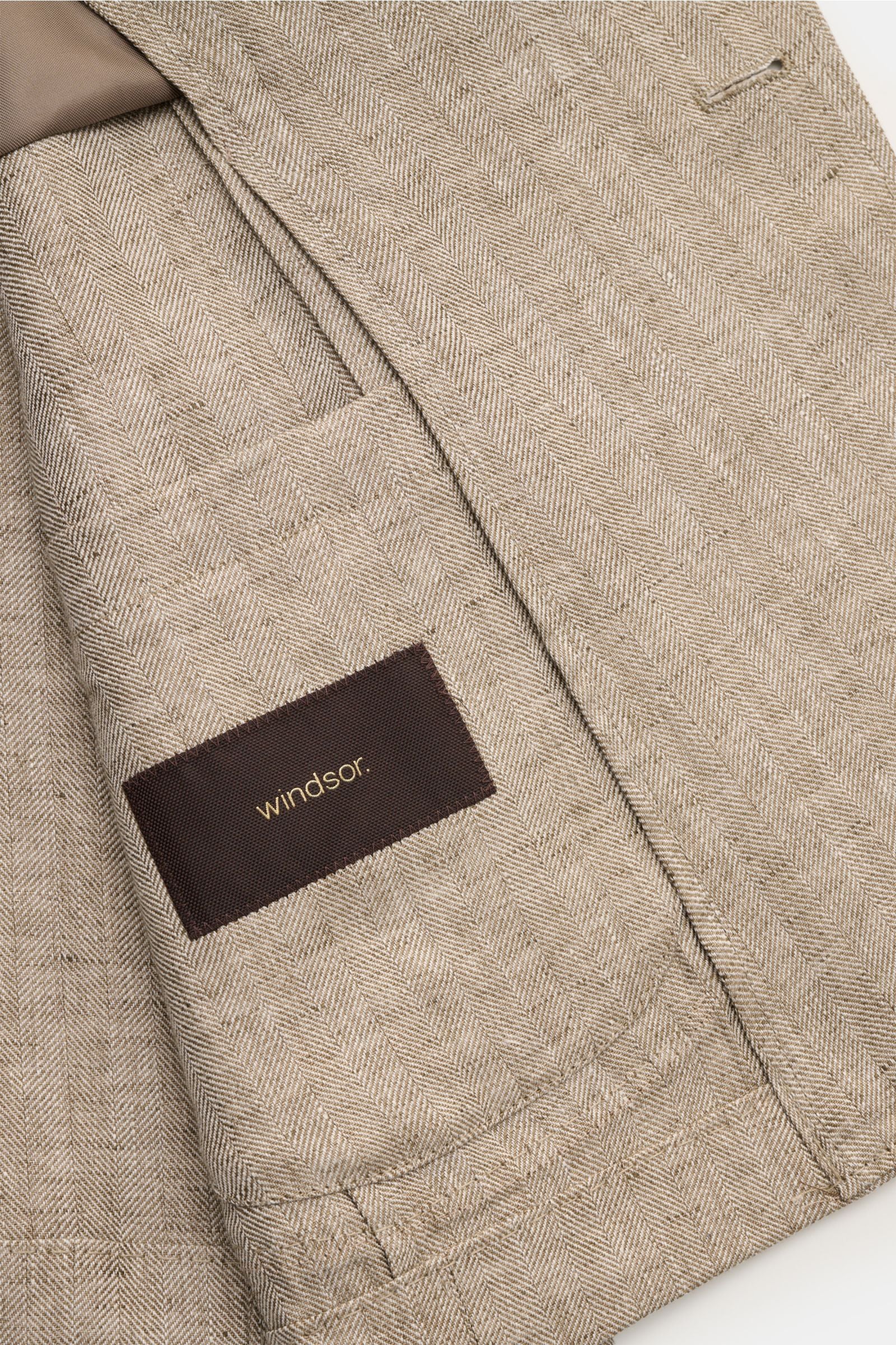 Windsor Linen jacket 'Giro' - beige patterned