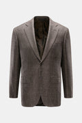 Brioni Cashmere jacket 'New Plume' dark brown/grey-brown - brown checked