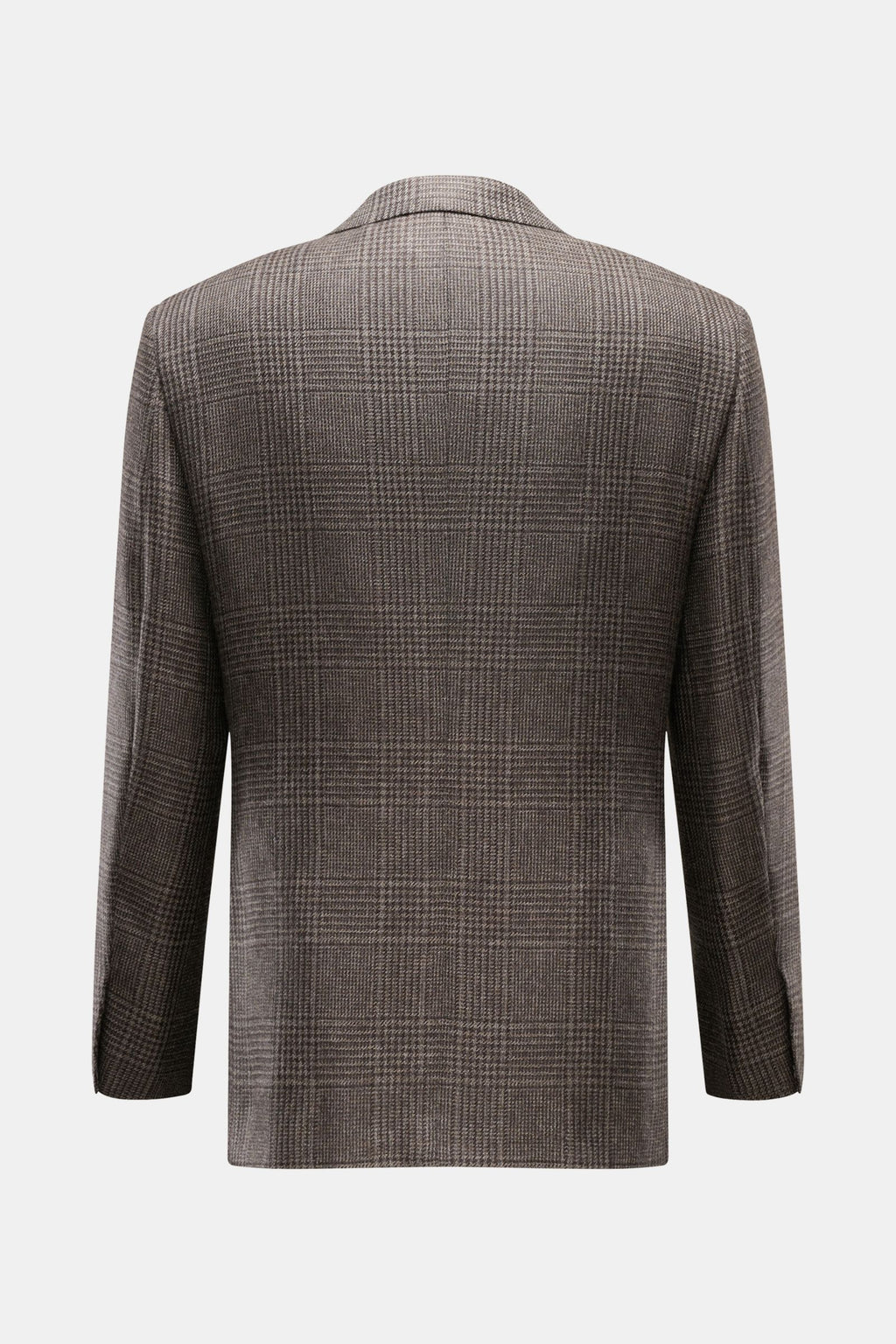 Brioni Cashmere jacket 'New Plume' dark brown/grey-brown - brown checked