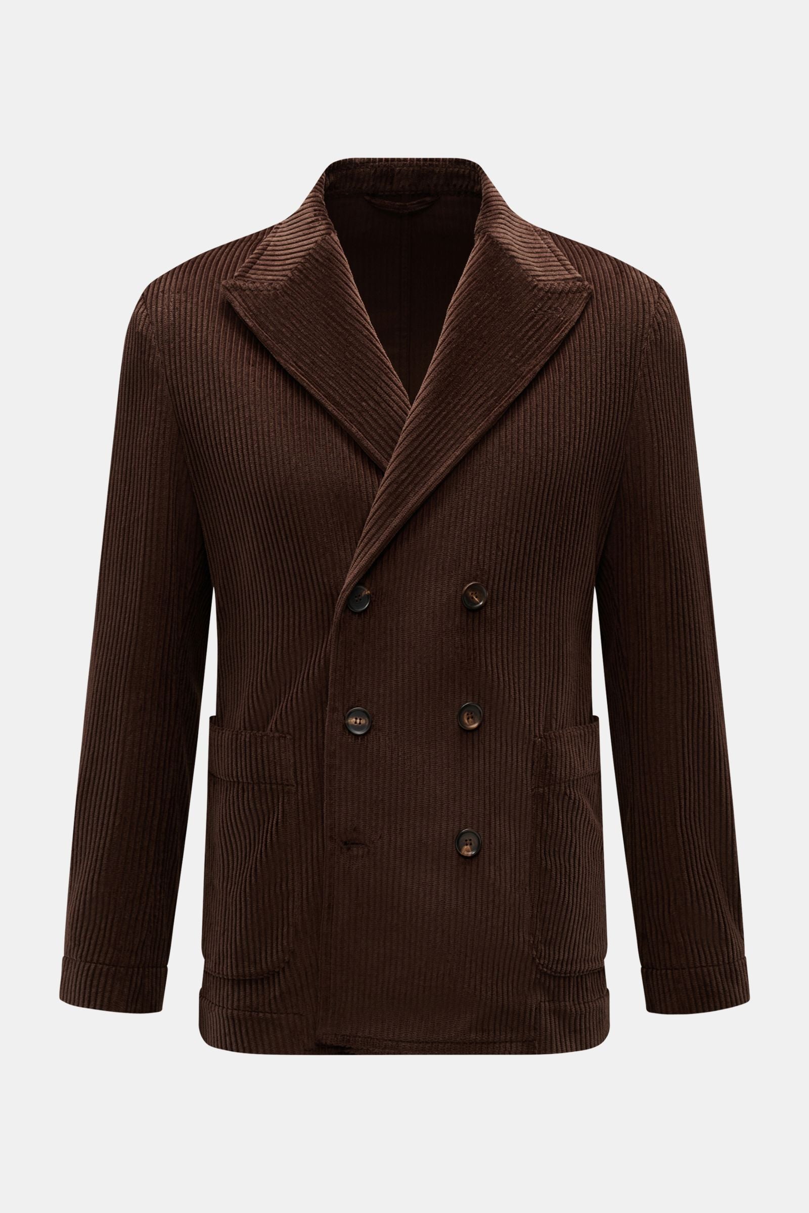 Doppiaa Corduroy smart-casual jacket 'Aansonia' - Dark brown