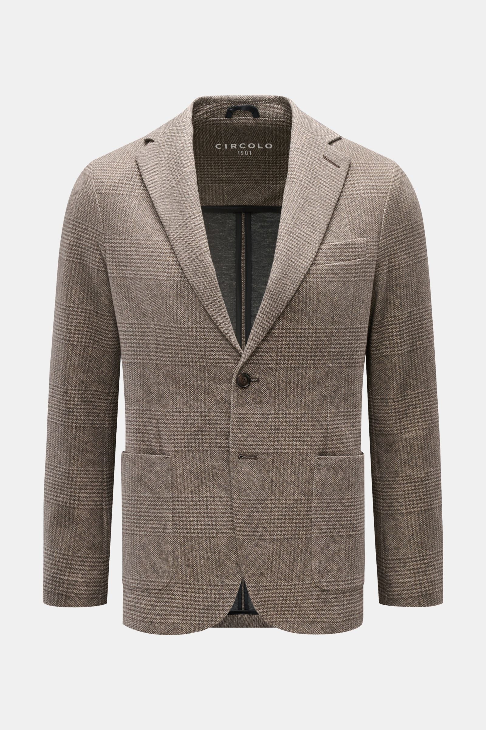 Circolo 1901 Jersey jacket - brown checked