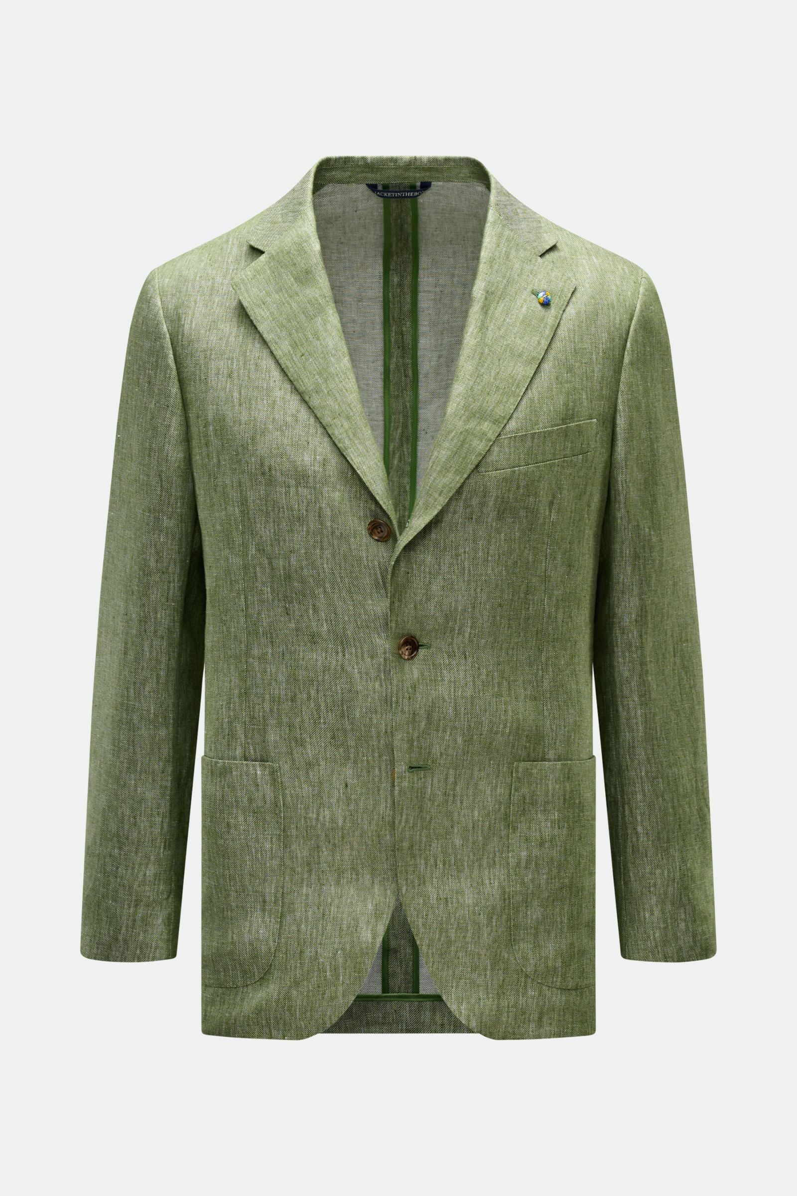 Belvest Linen jacket - green mottled