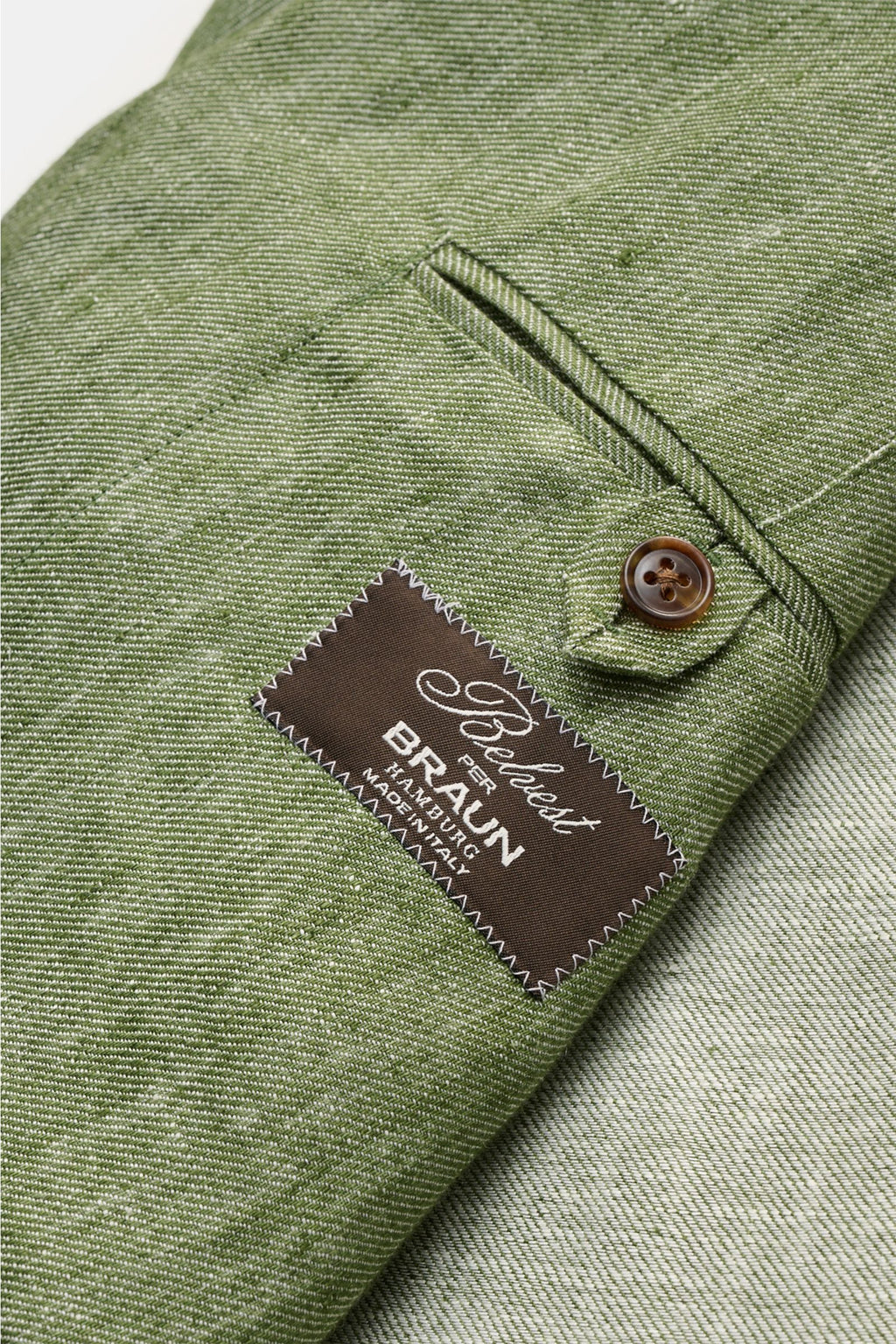 Belvest Linen jacket - green mottled