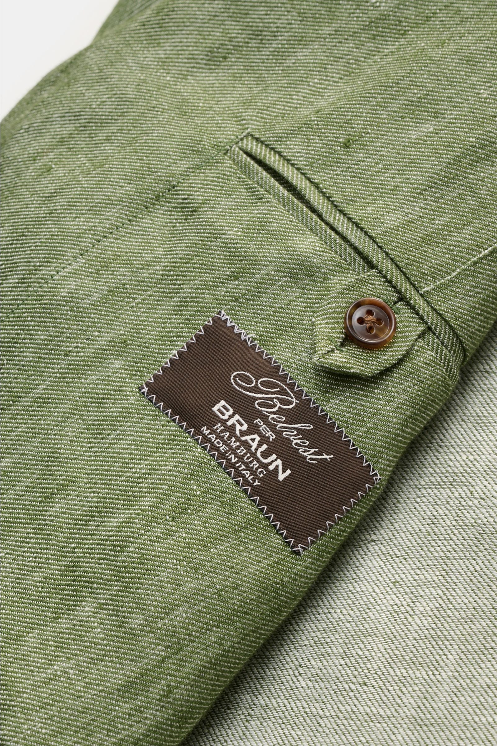 Belvest Linen jacket - green mottled