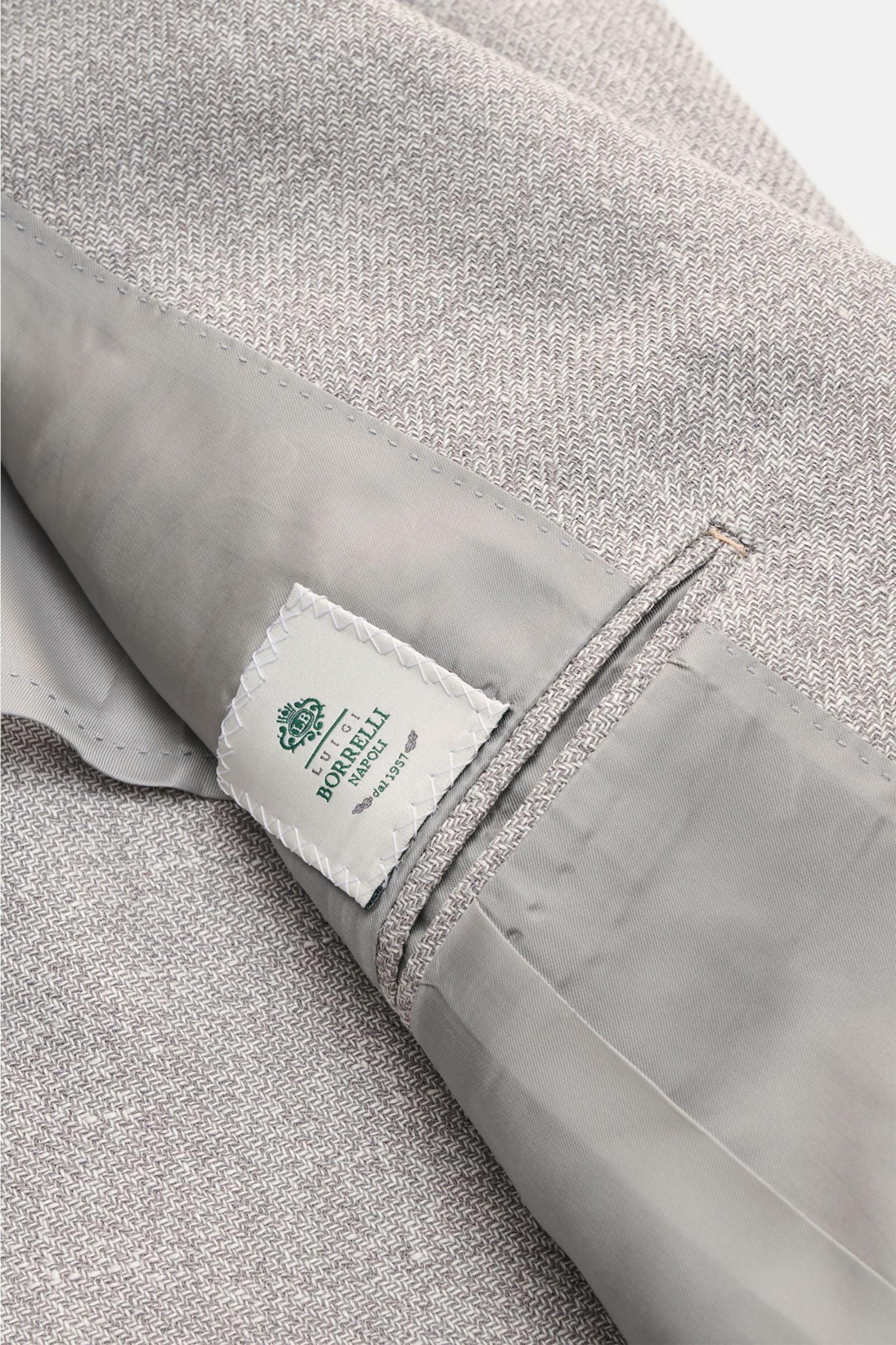 Borrelli Smart-casual jacket 'Procida' grey/off-white - white mottled