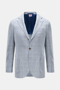 Borrelli Smart-casual jacket 'Procida' smoky blue/off-white - white checked