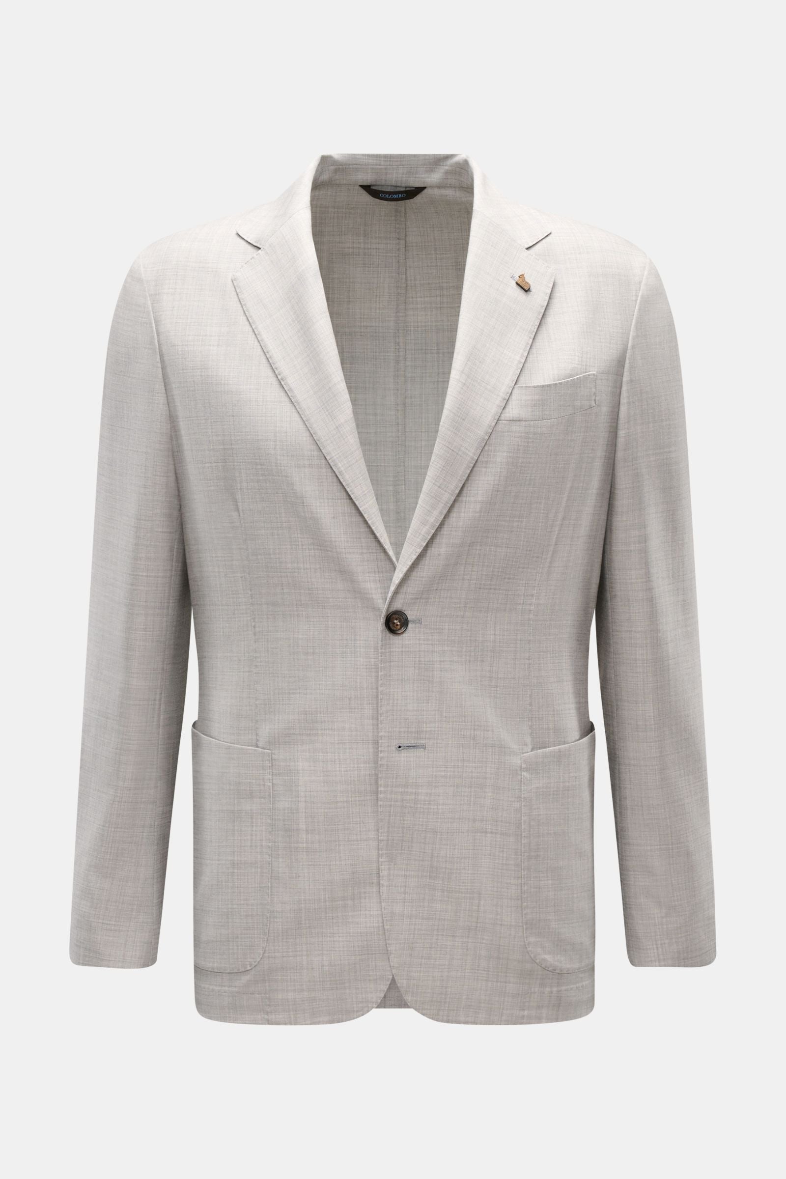 Colombo Cashmere jacket 'Robert' - light grey mottled
