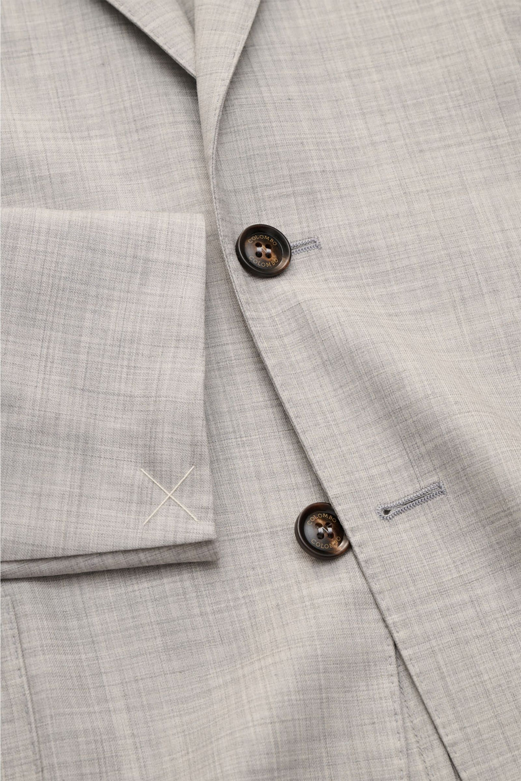 Colombo Cashmere jacket 'Robert' - light grey mottled
