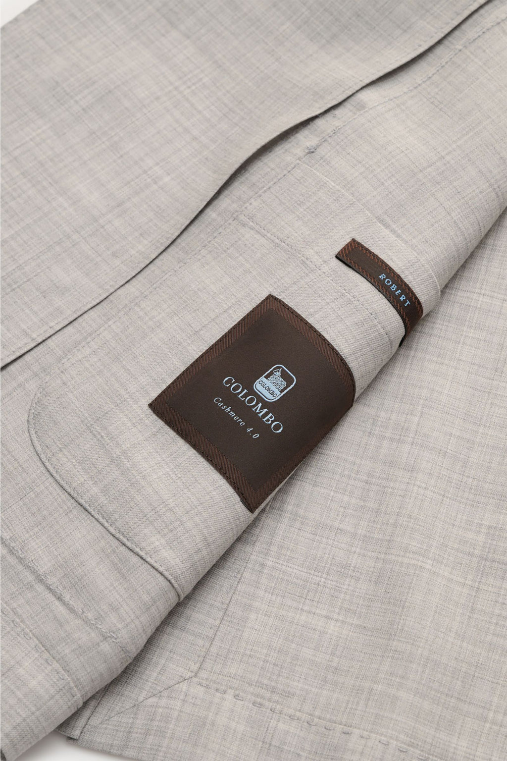 Colombo Cashmere jacket 'Robert' - light grey mottled