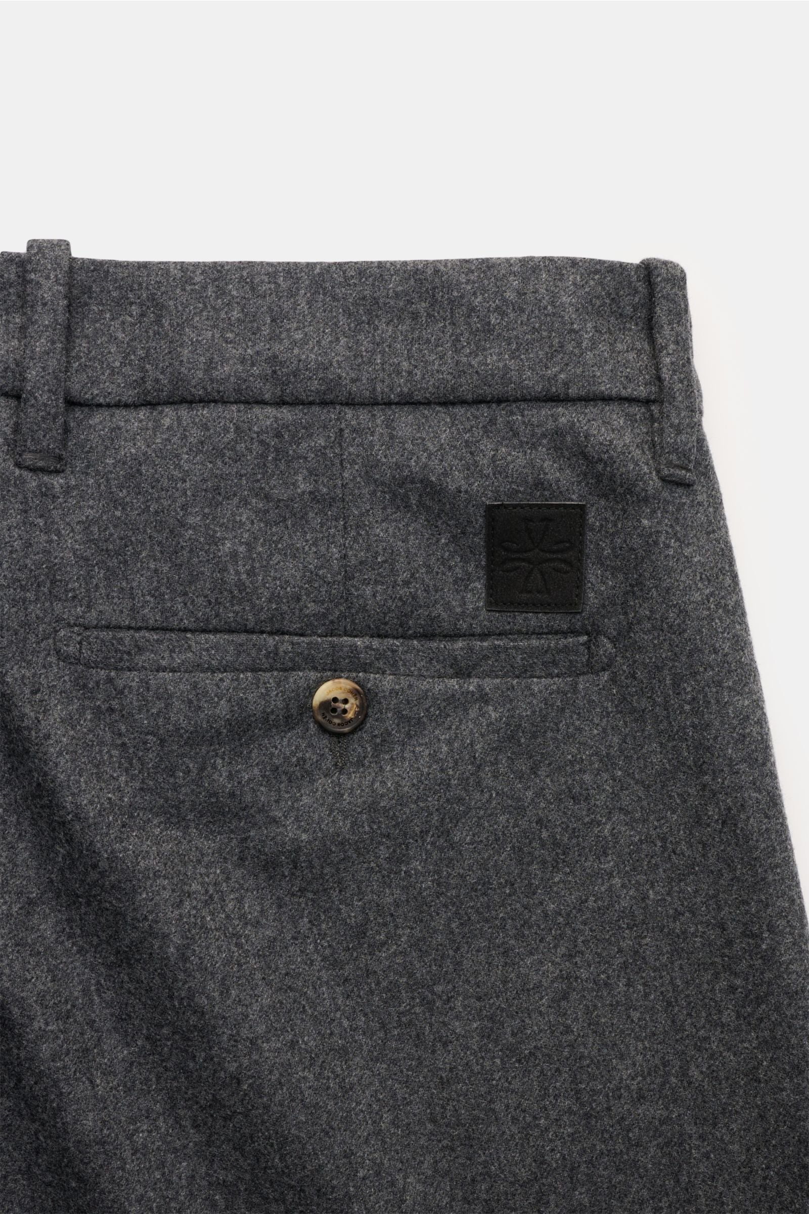Jacob Cohen Wool trousers 'Bobby' - dark grey mottled