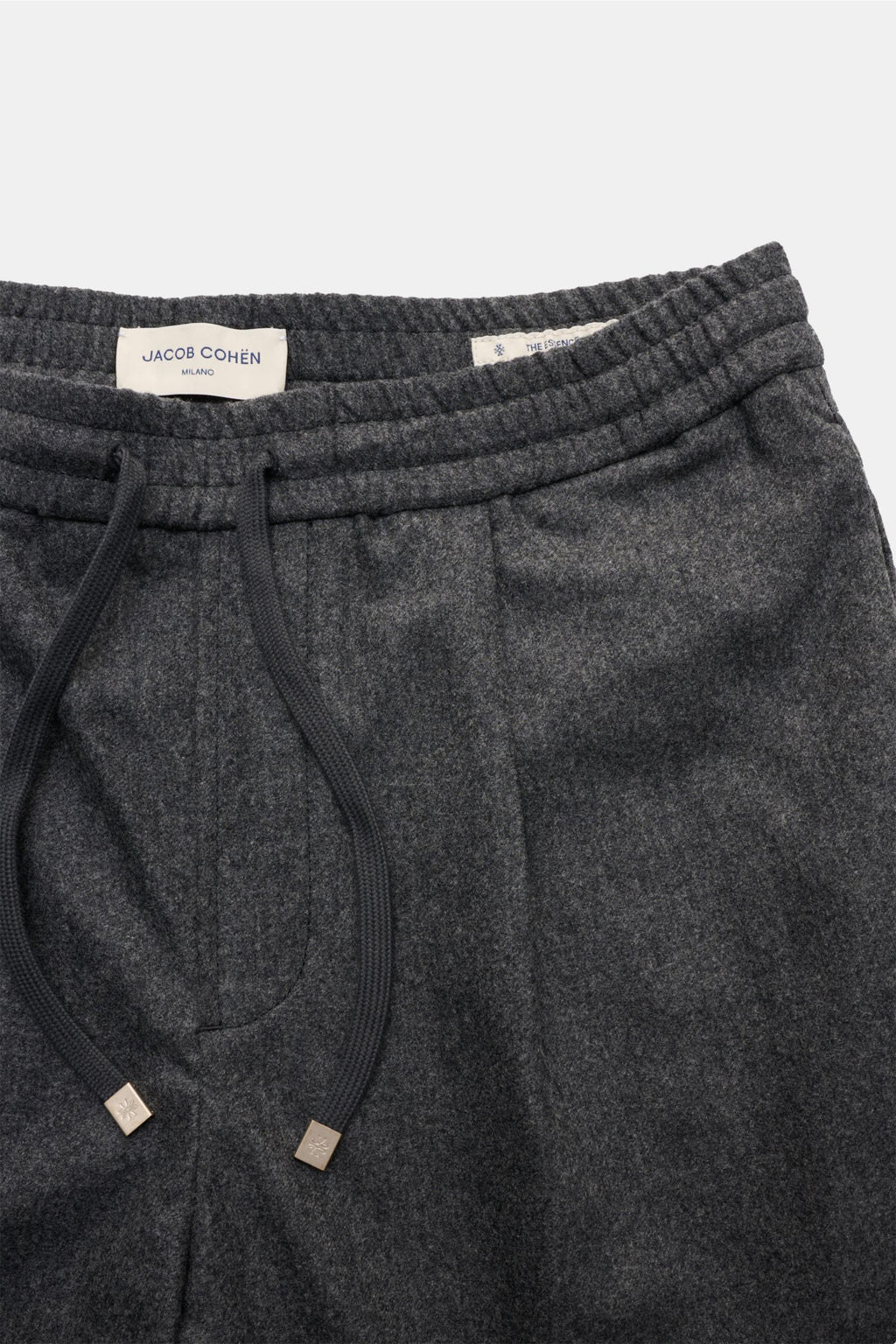 Jacob Cohen Wool jogger pants 'Daniel' - dark grey mottled