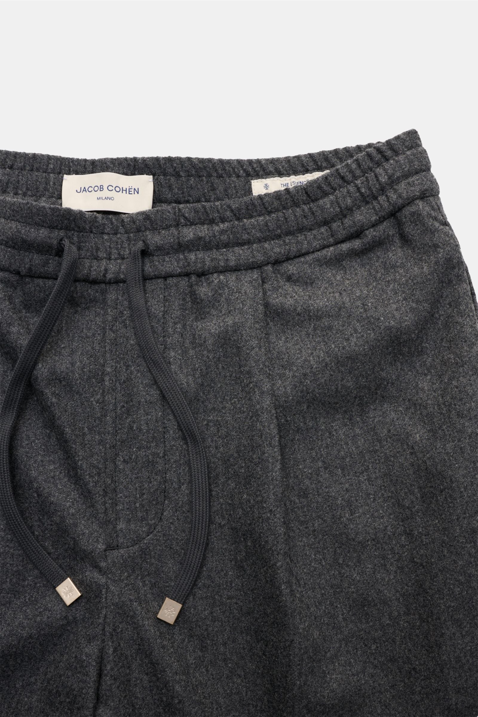 Jacob Cohen Wool jogger pants 'Daniel' - dark grey mottled