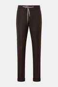 Marco Pescarolo Jogger pants 'Caracciolo' - dark brown