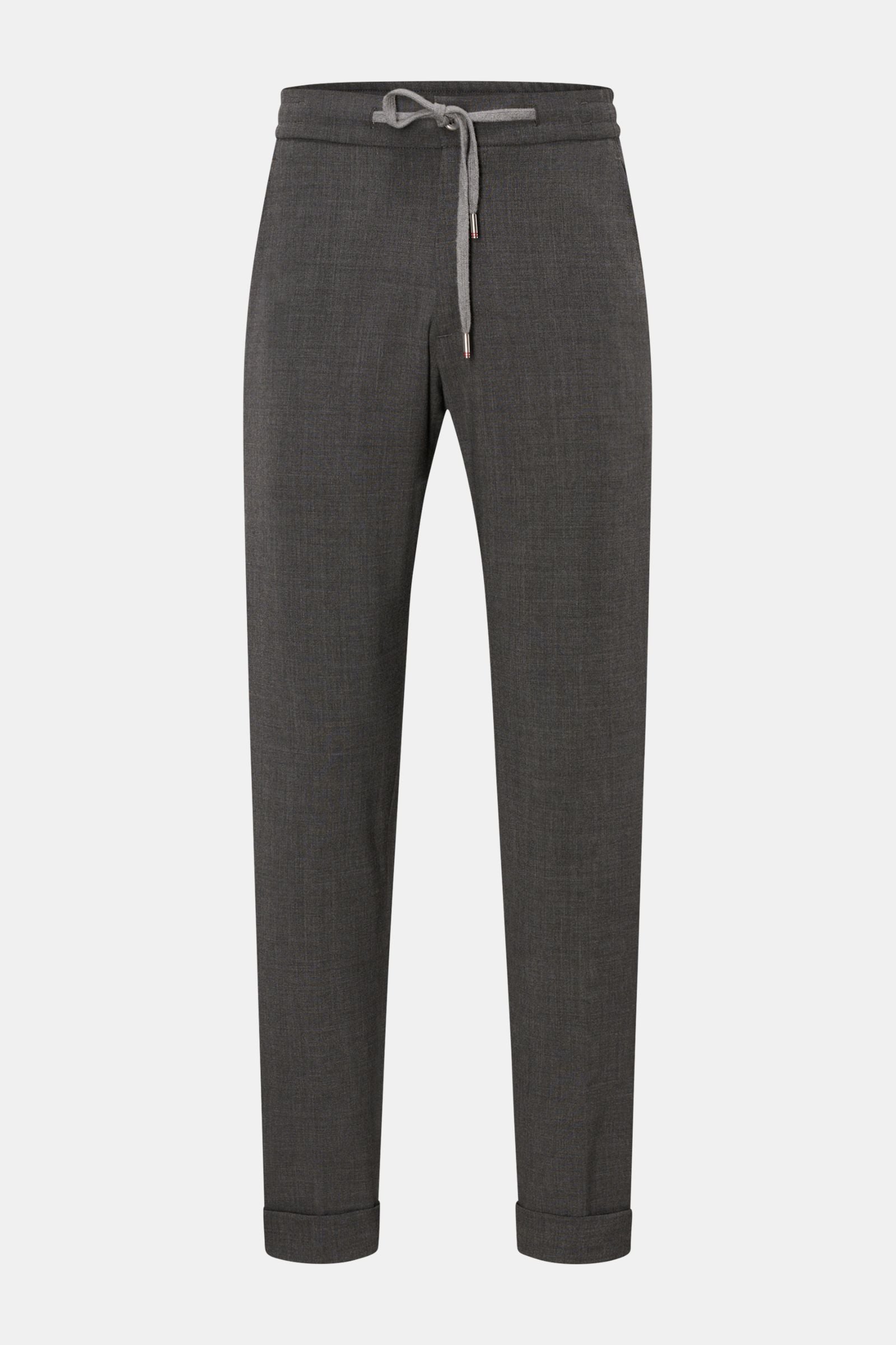Marco Pescarolo Wool jogger pants 'Caracciolo' - Dark grey