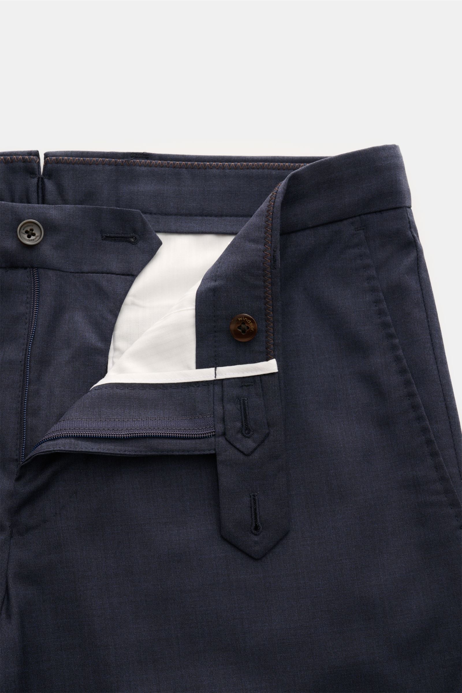 Windsor Wool trousers 'Peso' - navy mottled