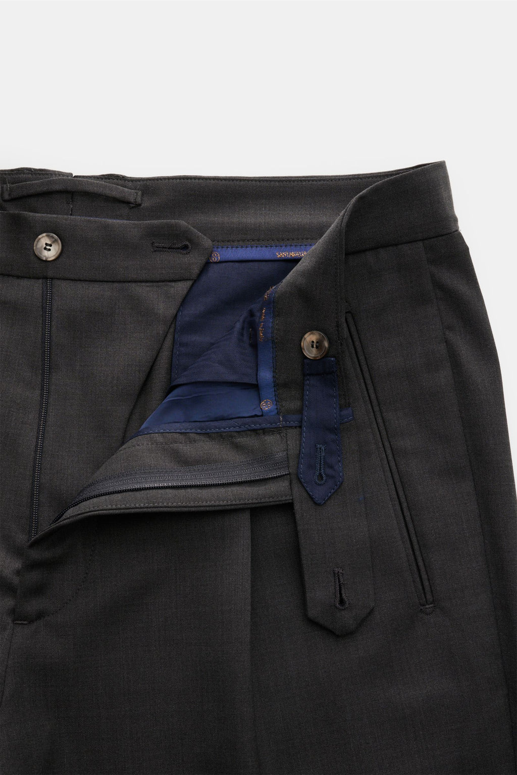 Santaniello Wool trousers 'Arsenio' - dark grey