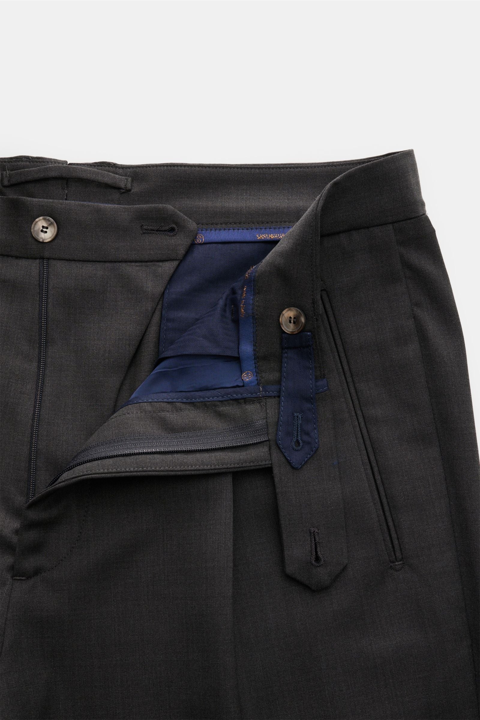 Santaniello Wool trousers 'Arsenio' - dark grey