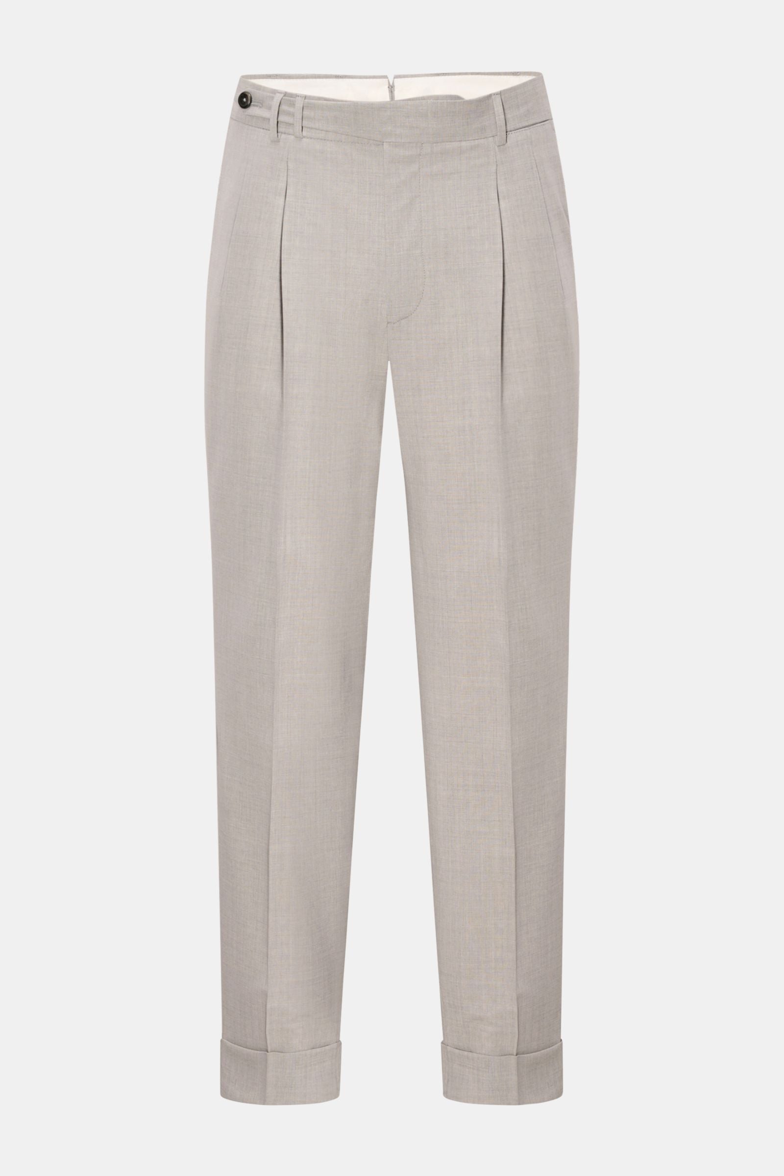 PT Torino Wool trousers 'Carrot Fit' - Light grey