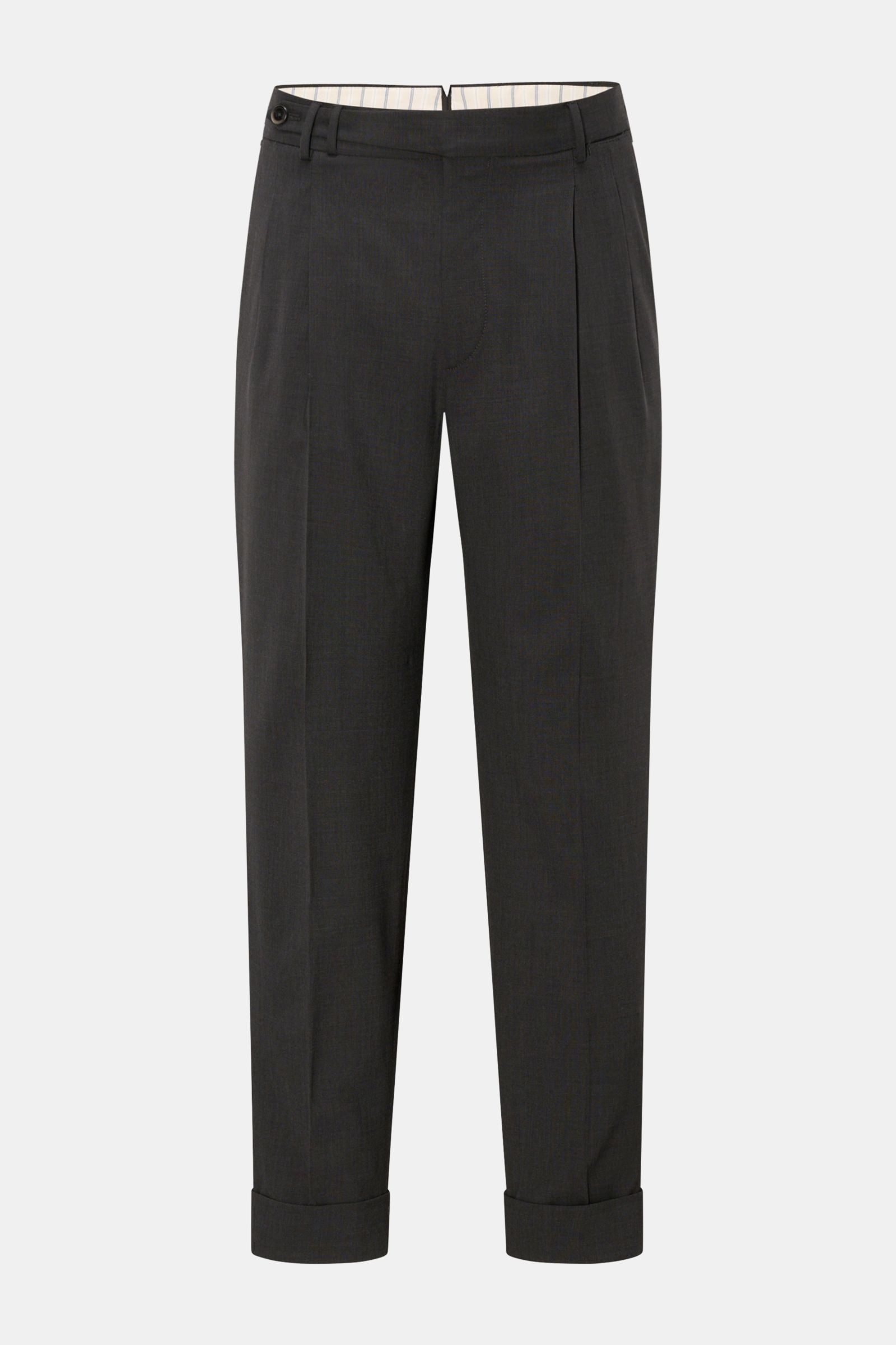 PT Torino Wool trousers 'Carrot Fit' - Anthracite