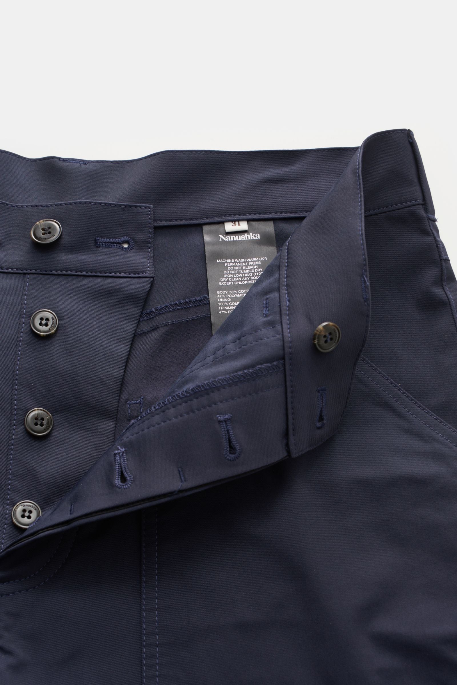 Nanushka Trousers 'Jasper' - navy