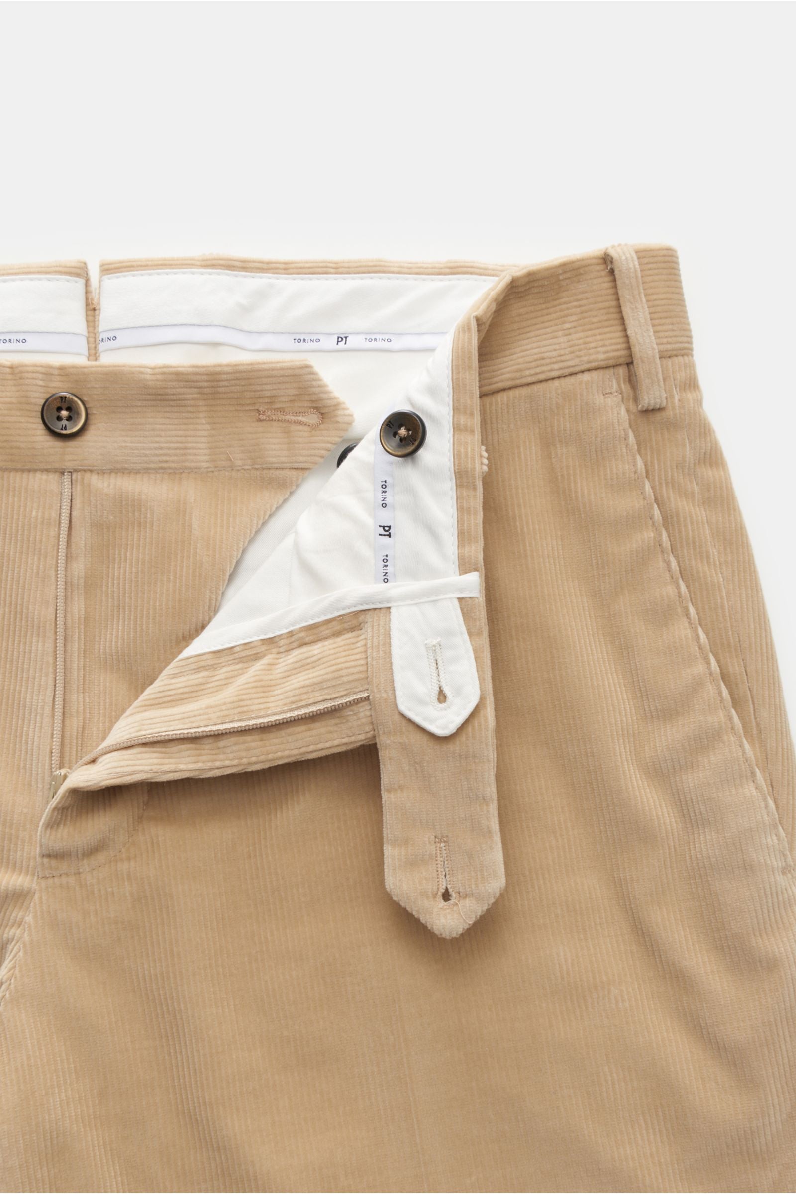PT Torino Corduroy trousers 'Slim Fit' - Beige