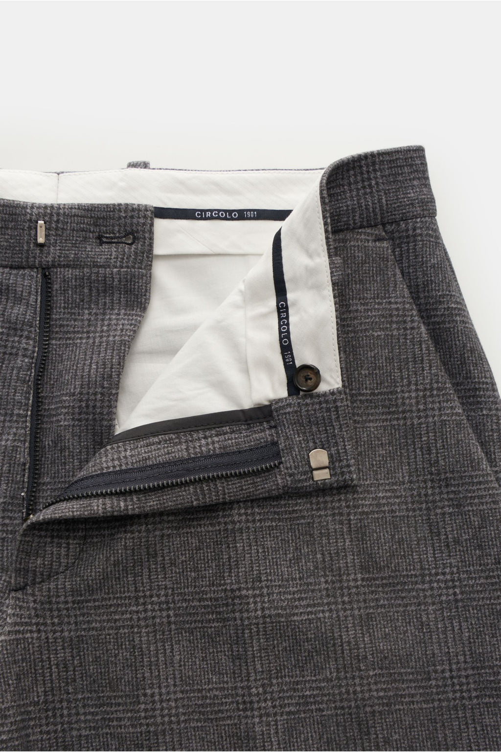 Circolo 1901 Jersey trousers - grey black checked