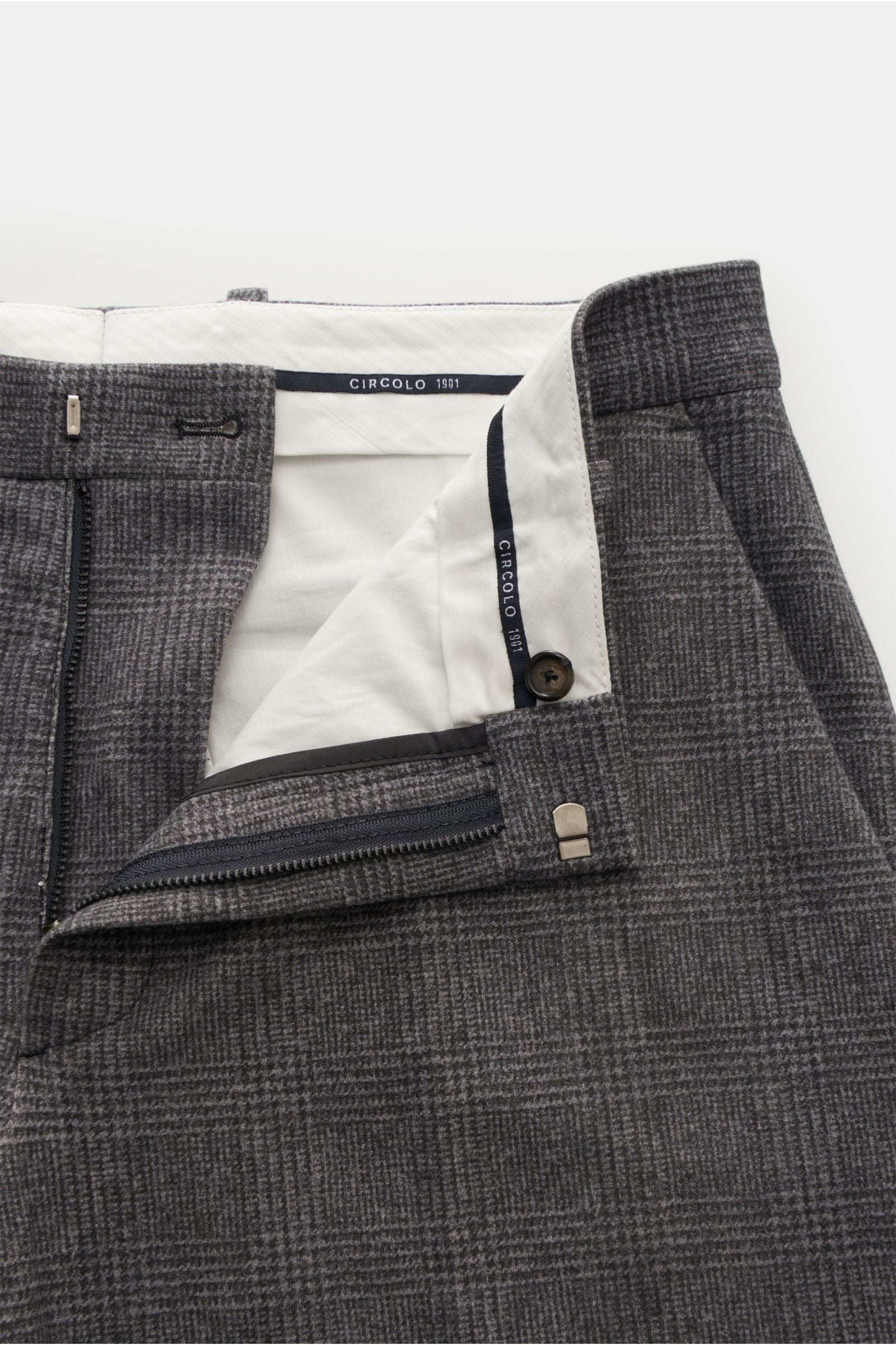 Circolo 1901 Jersey trousers - grey black checked