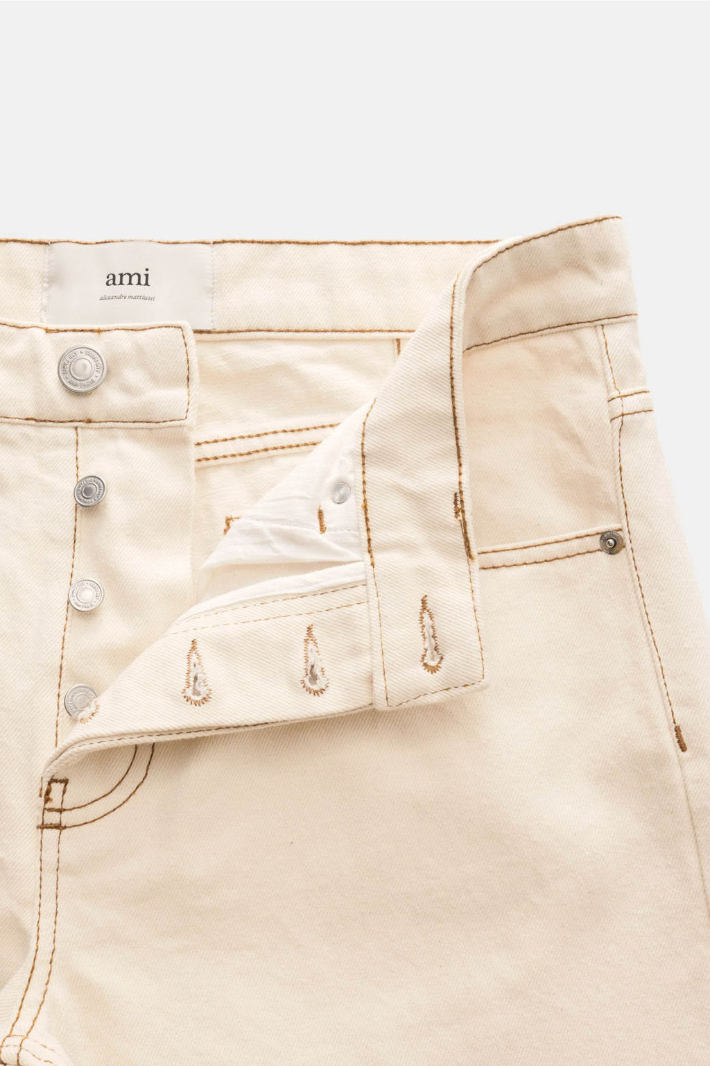Ami Paris Jeans 'Classic Fit' - cream