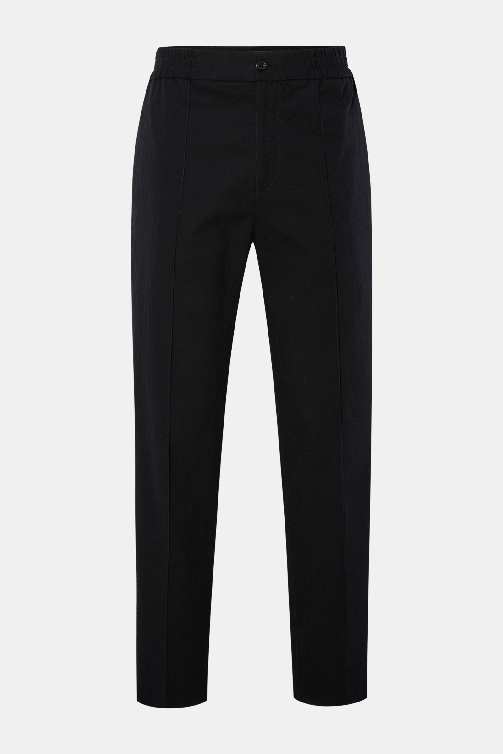 A.P.C. Seersucker jogger pants 'Joaquin' - black