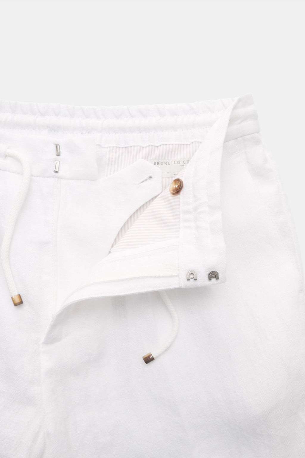 Brunello Cucinelli Linen jogger pants 'Leisure Fit' - white