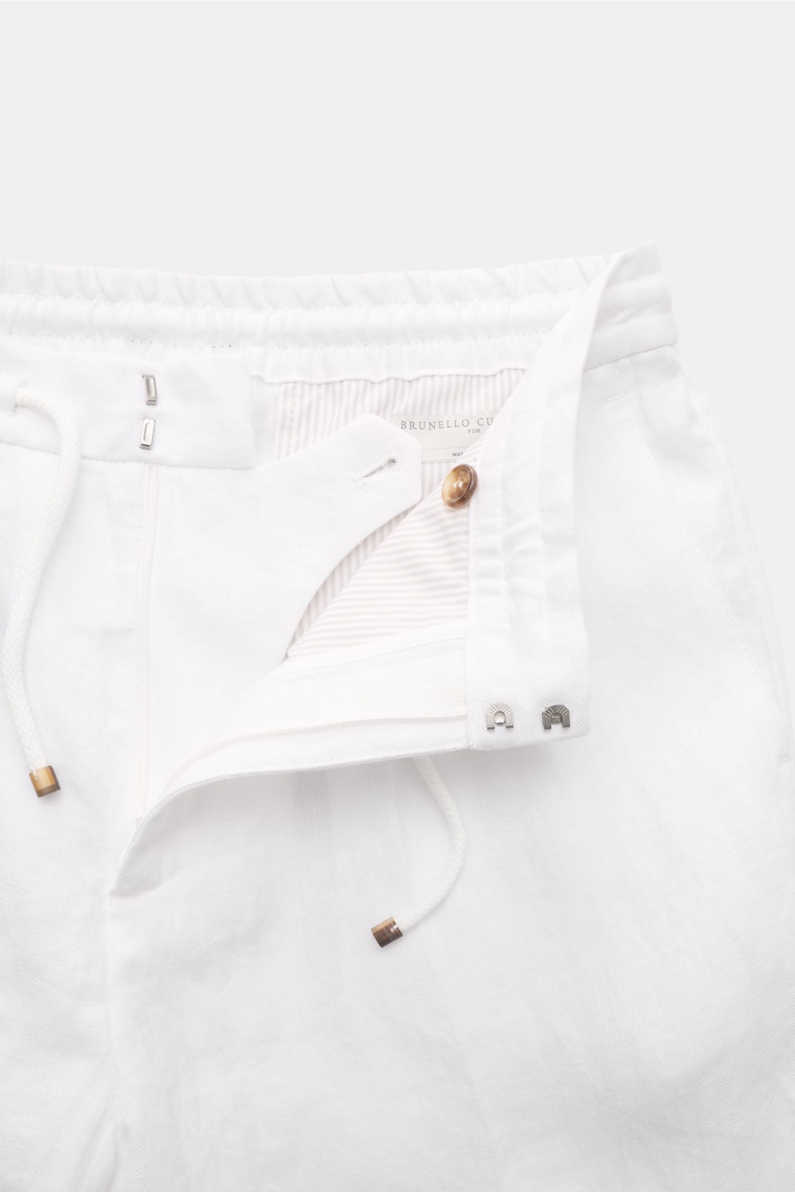 Brunello Cucinelli Linen jogger pants 'Leisure Fit' - white