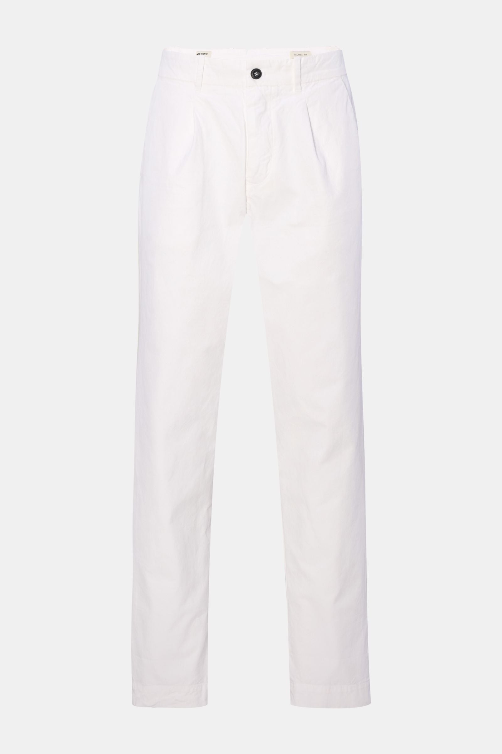 Mason's Cotton trousers 'Pinces' - off white