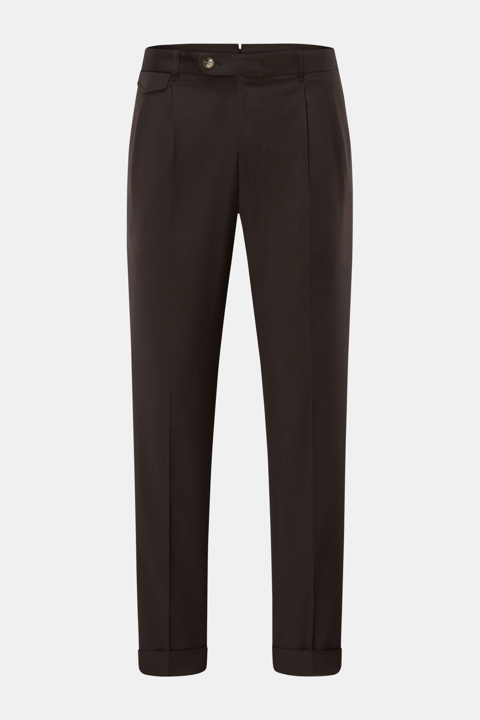 Windsor Wool trousers 'Sapo' - Dark brown