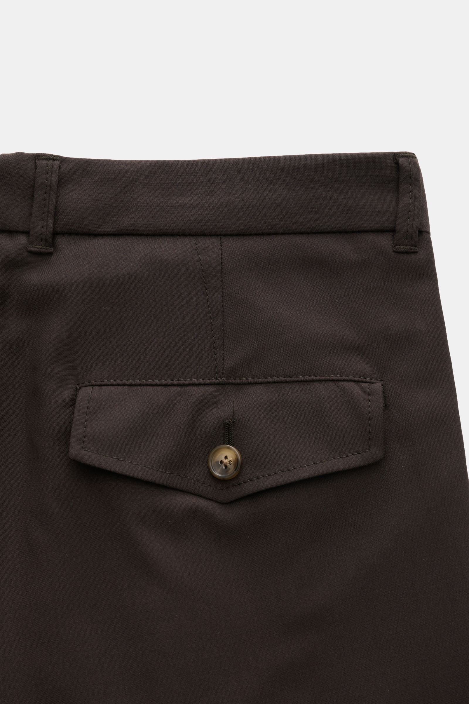 Windsor Wool trousers 'Sapo' - Dark brown