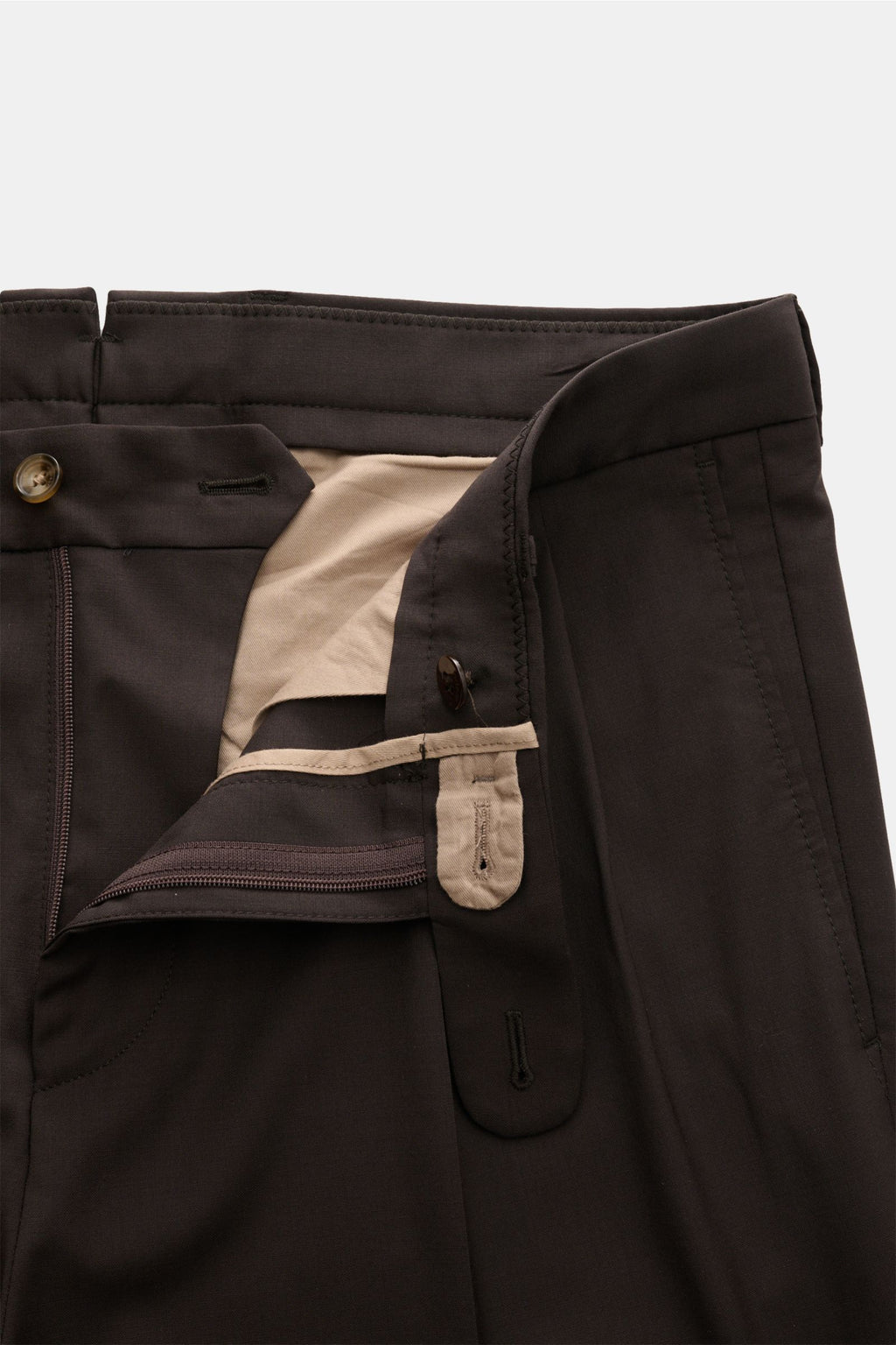 Windsor Wool trousers 'Sapo' - Dark brown