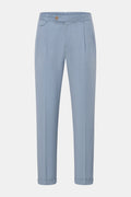 Windsor Wool trousers 'Sapo' - Smoky blue