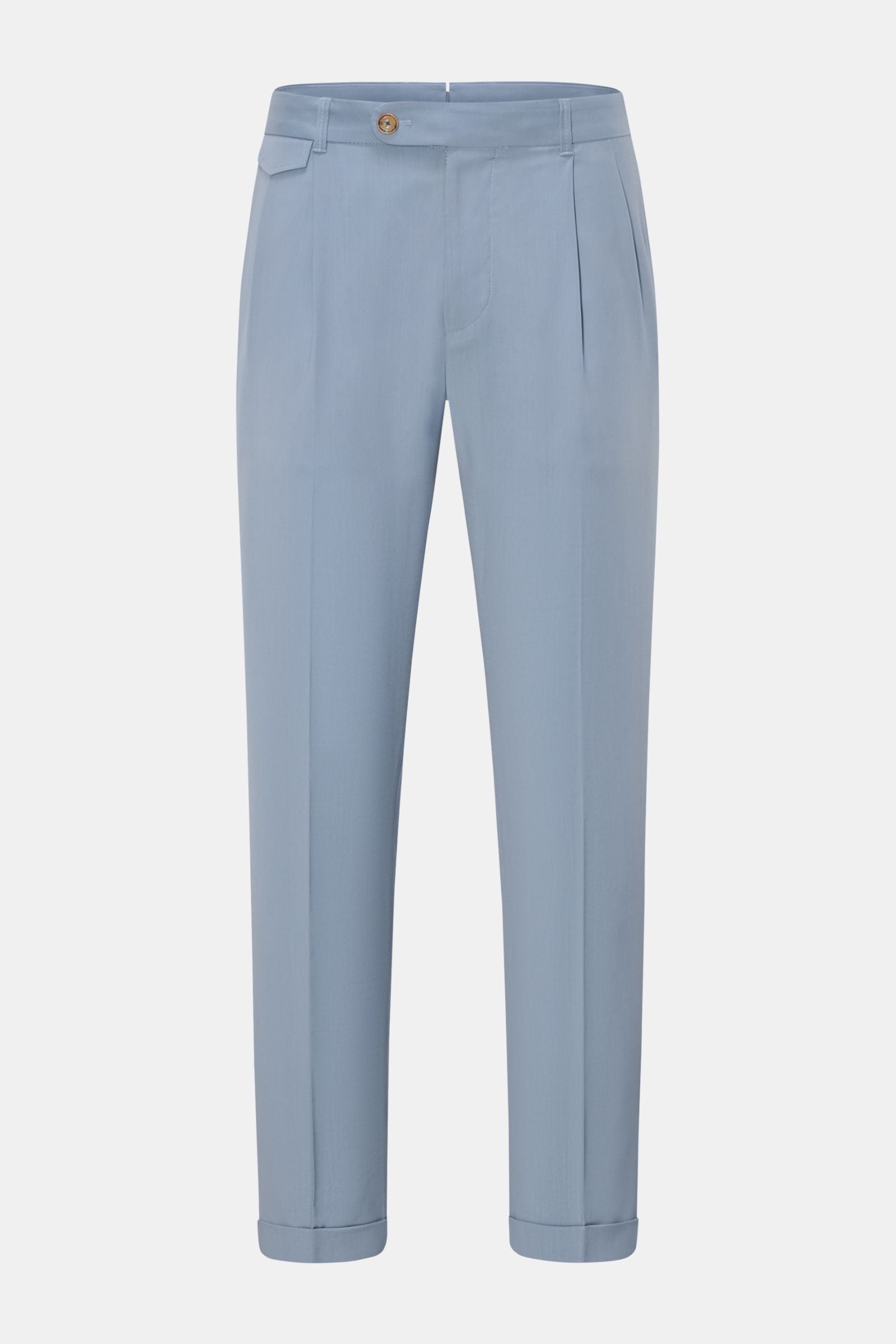 Windsor Wool trousers 'Sapo' - Smoky blue