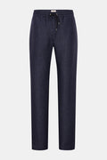 Agnona Linen jogger pants - Navy