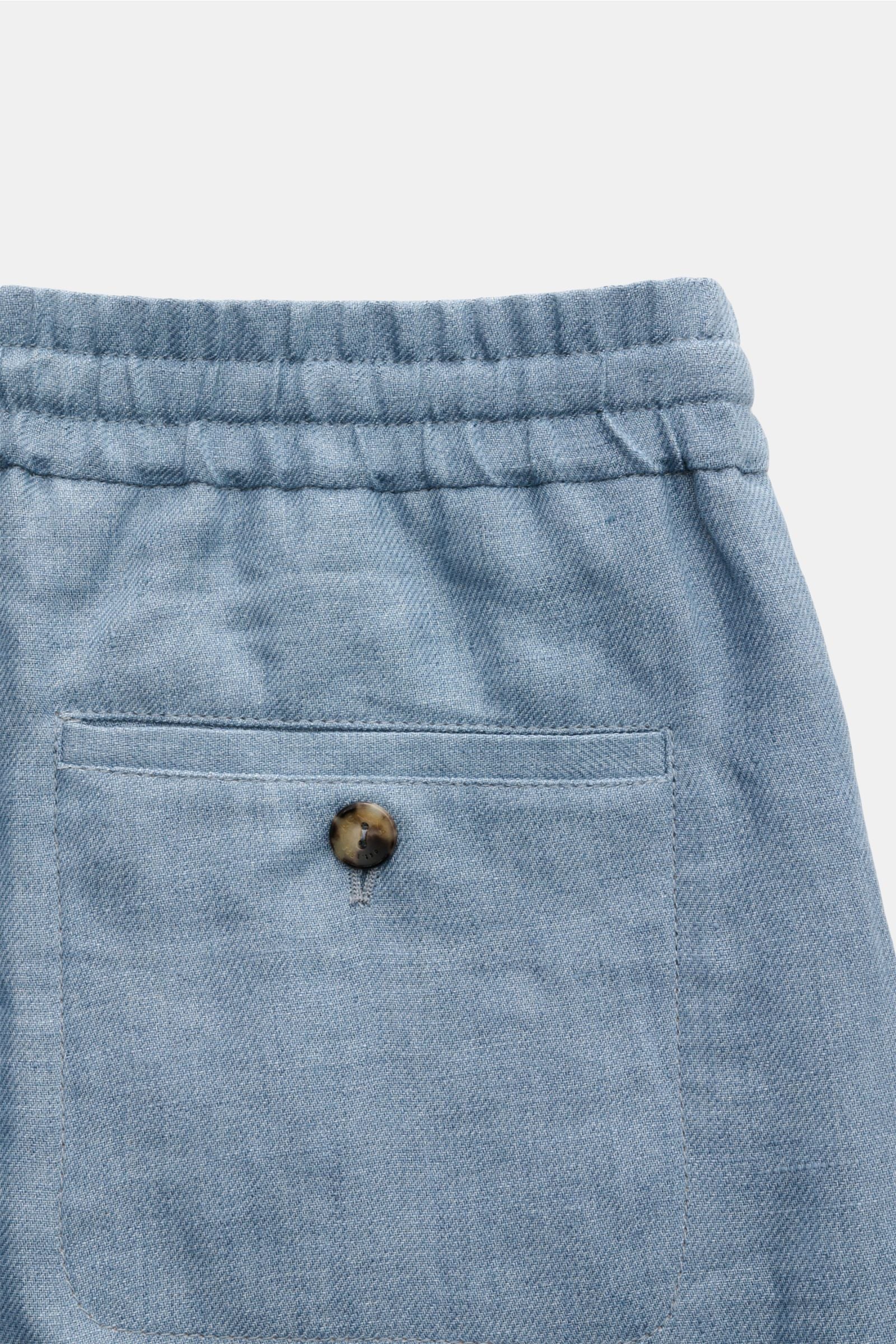 Agnona Linen jogger pants - Smoky blue