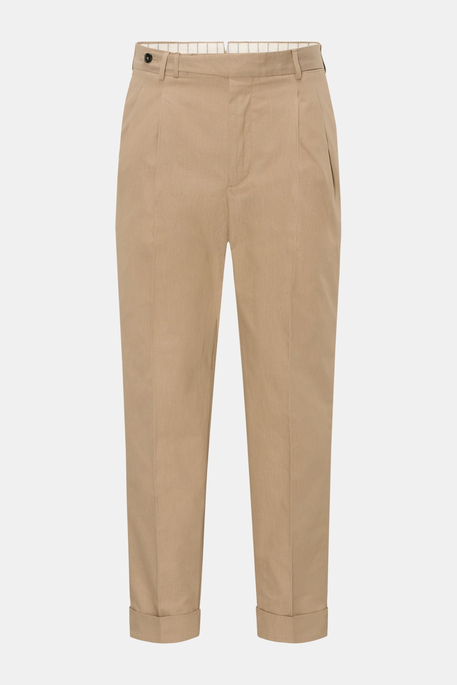 PT Torino Cotton trousers 'Carrot Fit' - Sand